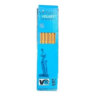 Vtg Venus Velvet No. 2 Pencils 3657 USA Bonded 12ct Box‎ Venus Esterbrook